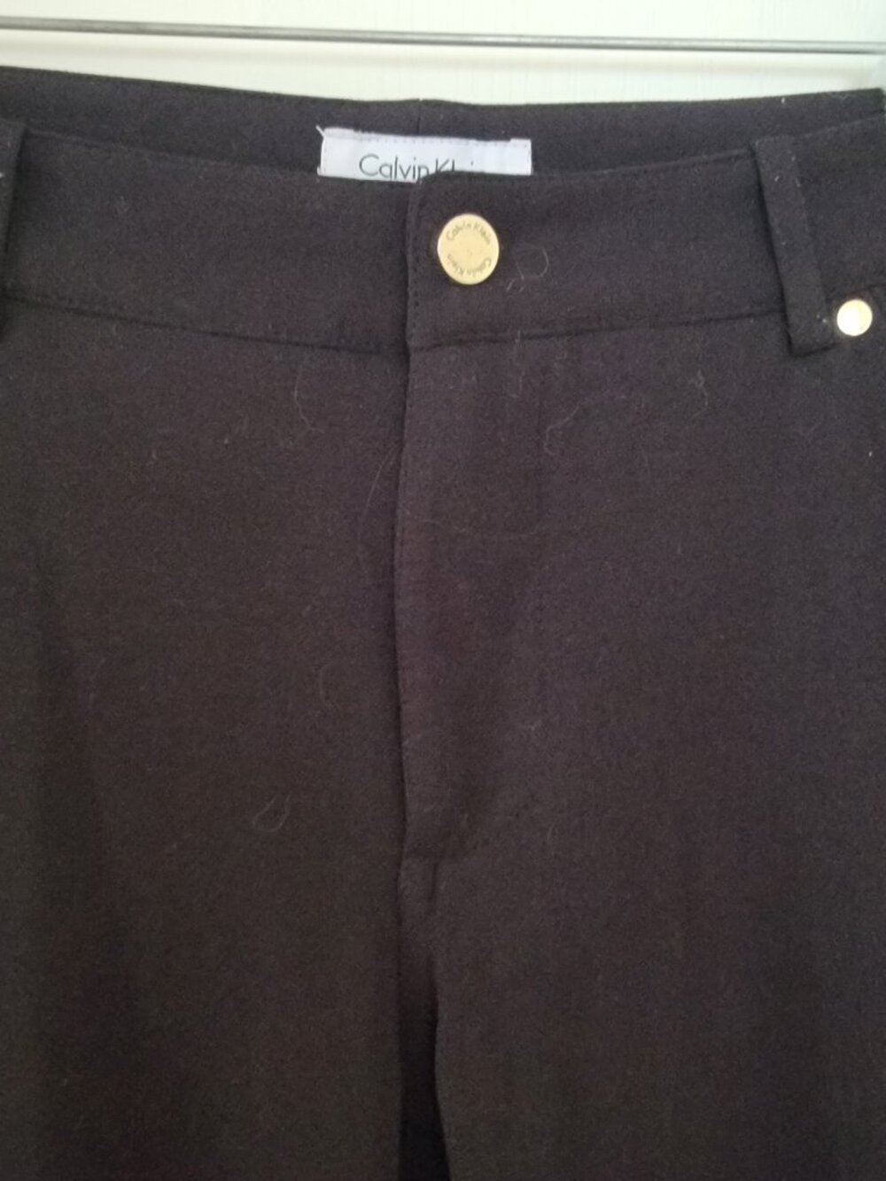 CALVIN KLEIN HIGH RISE BLACK PANTS - Picture 3 of 8